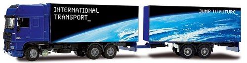Miniatura Carreta Caminhão Daf Xf Com Trailler Duplo 1:50